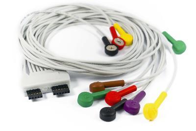 EKG pacientský kabel Cardioline pro EKG přístroj ClickECG, 10 svodů, patentky