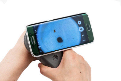 Rámeček pro připojení mobilního telefonu iPhone 11 Pro k dermatoskopům ILLUCO  - 2