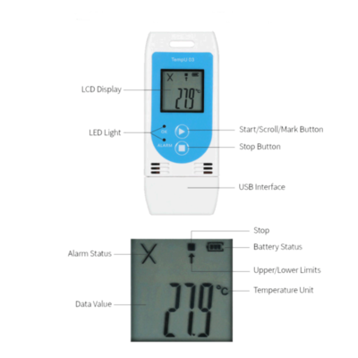 USB Datalogger TempU 03 pro sledování teploty a vlhkosti vč. KALIBRACE TEPLOTY A VLHKOSTI - 6